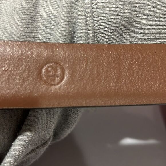 J.Crew Italian Brown leather belt size 42 NWOT cigar brown - Picture 4 of 7